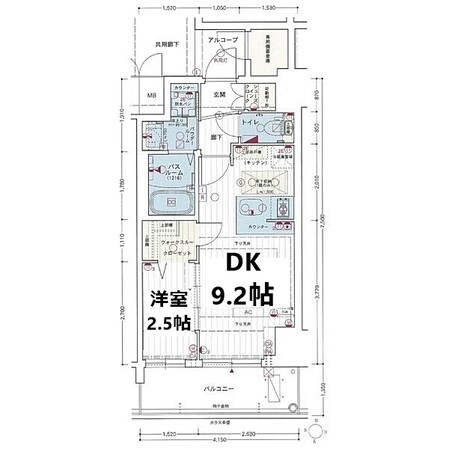 エステムコート名古屋新栄Ⅱアリーナの物件間取画像